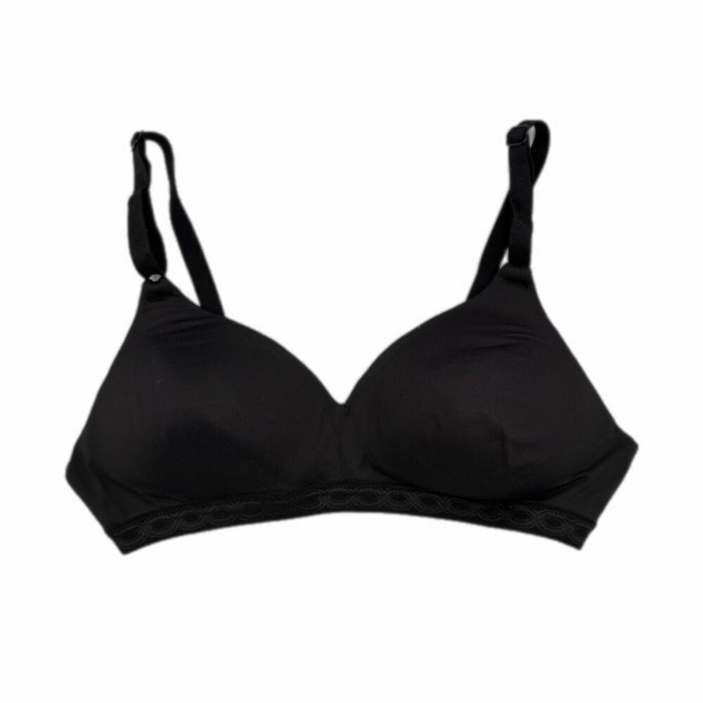 Warners 36A Black Cloud 9 Super Soft Wireless Lightly Lined Comfort Bra 1269 - Picture 2 of 6